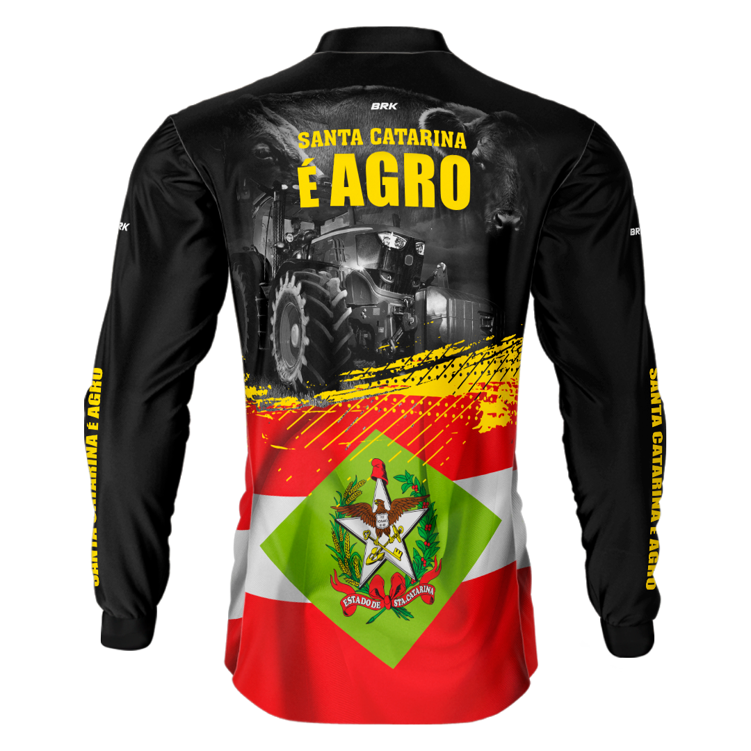 Camisa Agro Brk Santa Catarina é Agro com Proteção Solar UV50+ - BRK AGRO