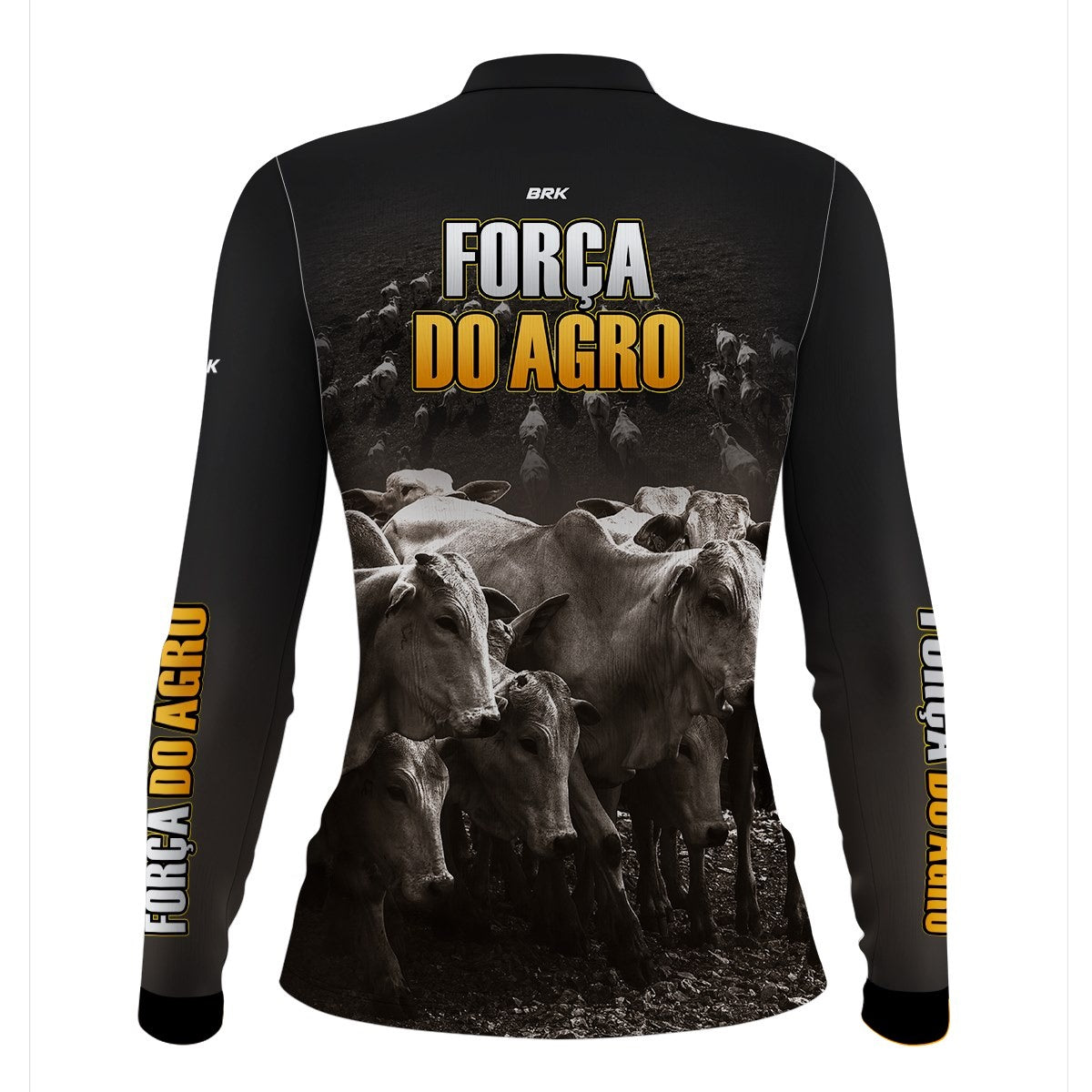 Camisa Feminina Agro Brk Força do Agro Criação de Bovinos com UV50+ - Brk Agro