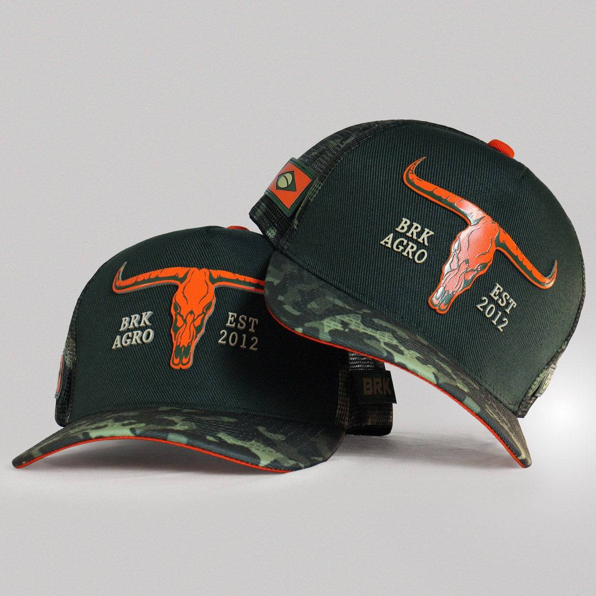 Boné Trucker Brk Agro Verde Camuflado - Brk Agro