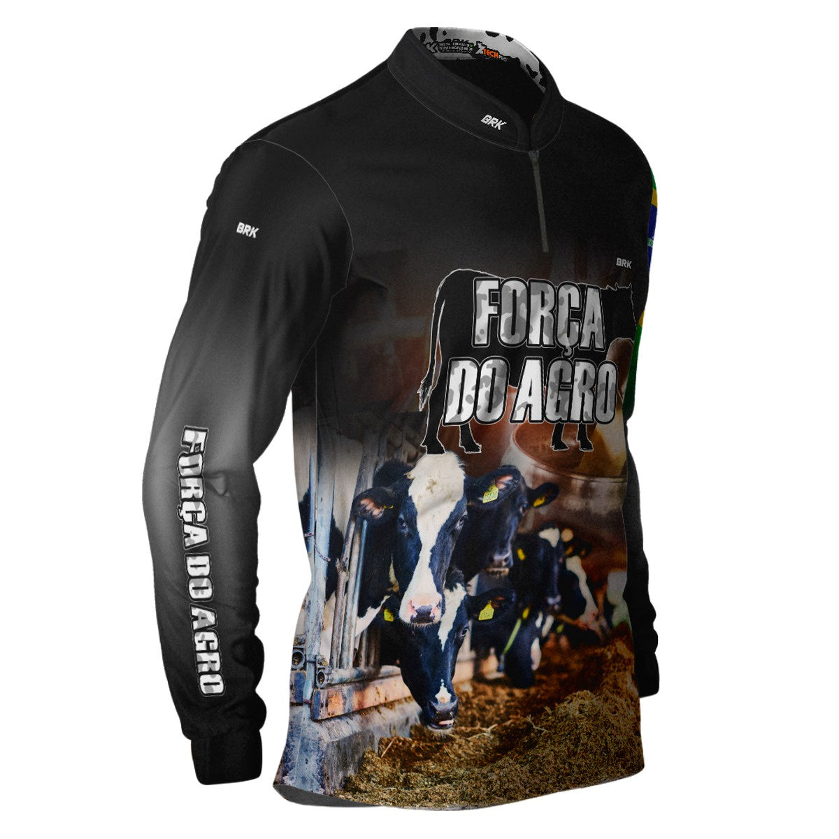 Camisa Agro Brk Produtor de Leite com Proteção Solar UV50+ - Brk Agro