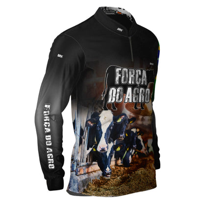 Camisa Agro Brk Produtor de Leite com Proteção Solar UV50+ - Brk Agro