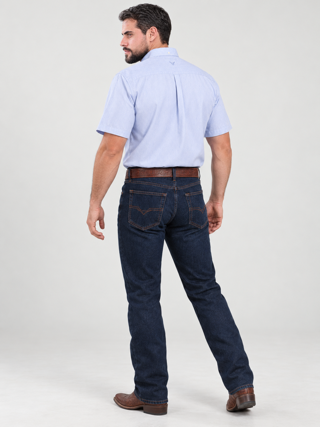 Camisa Lisa Classic Azul Lavanda - Manga Curta