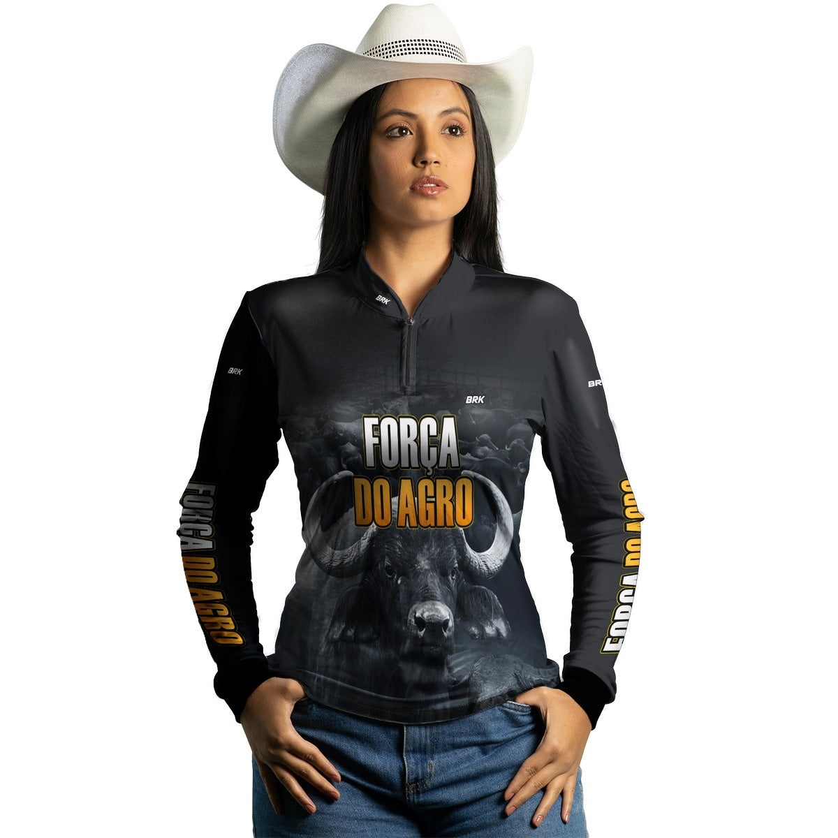 Camisa Agro Brk A Força do Agro Produtor de Bubalinos com UV50+ - Brk Agro