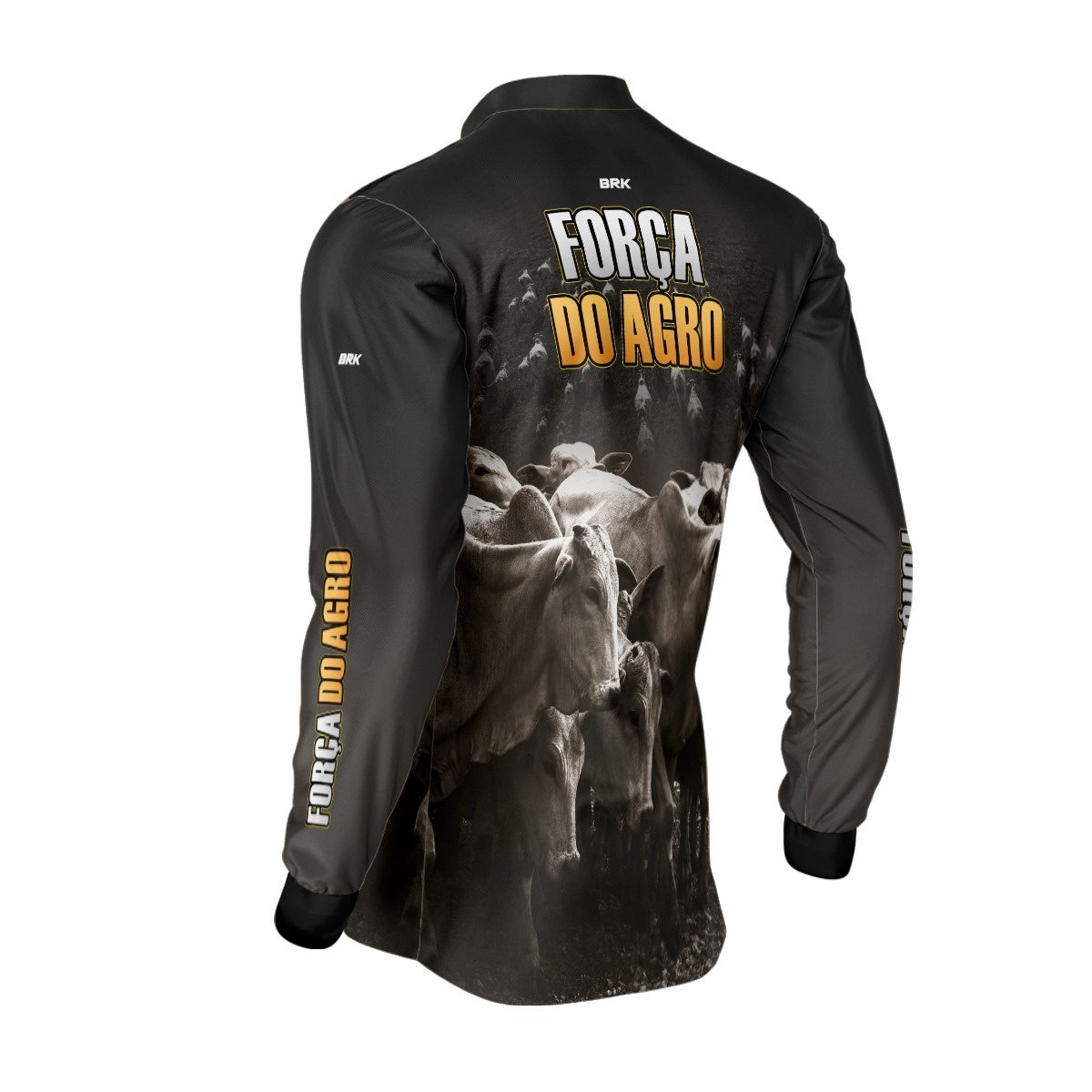 Camisa Agro Brk Força do Agro Criação de Bovinos com UV50+ - Brk Agro