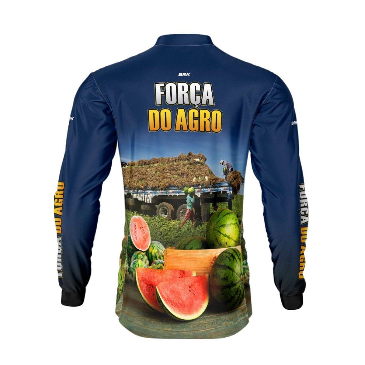 Camisa Agro Brk A Força do Agro Produtor de Melancia com UV50+ - BRK AGRO