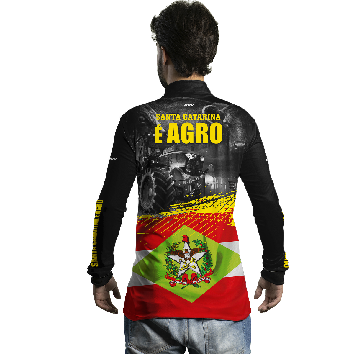 Camisa Agro Brk Santa Catarina é Agro com Proteção Solar UV50+ - BRK AGRO