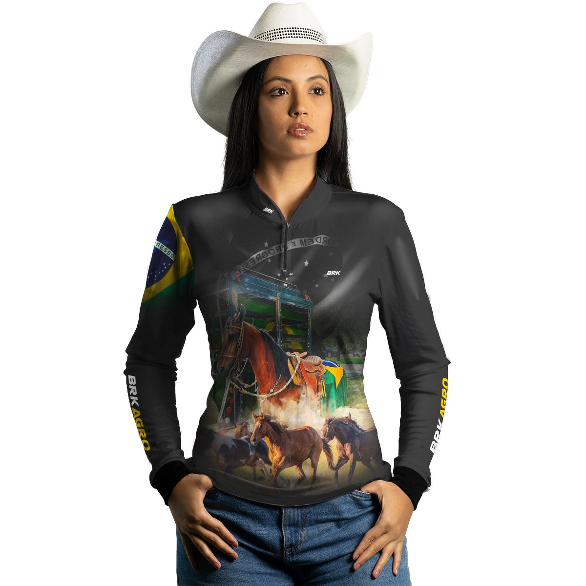 Camisa Agro Brk Cavalos Comitiva com UV50+ - BRK AGRO