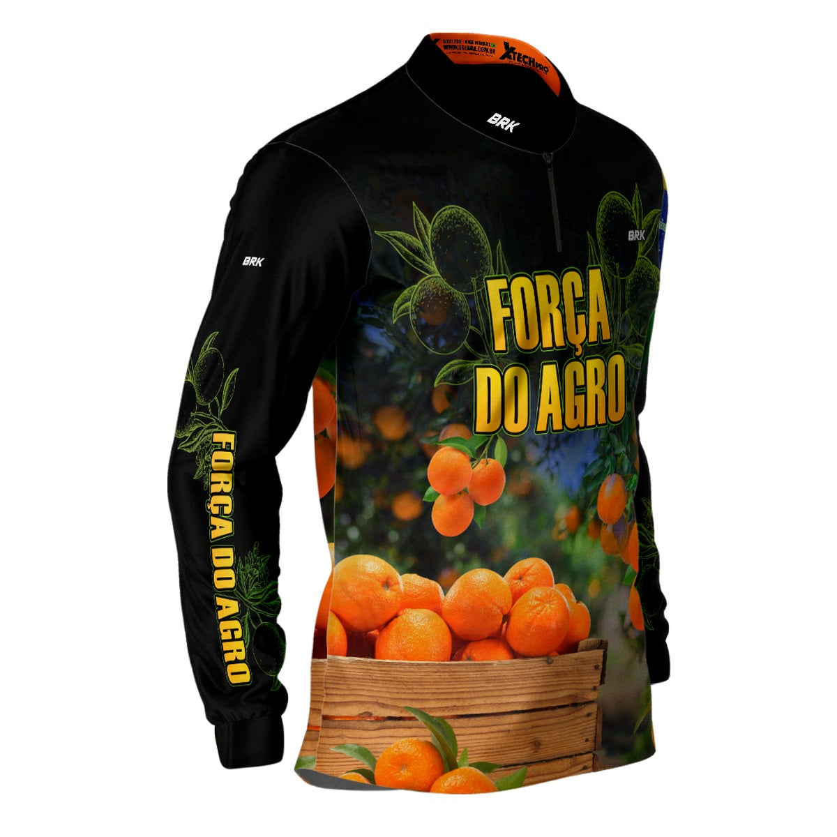 Camisa Agro Brk Cultivo Frutas Produtor de Laranja com Proteção UV50+ - BRK AGRO
