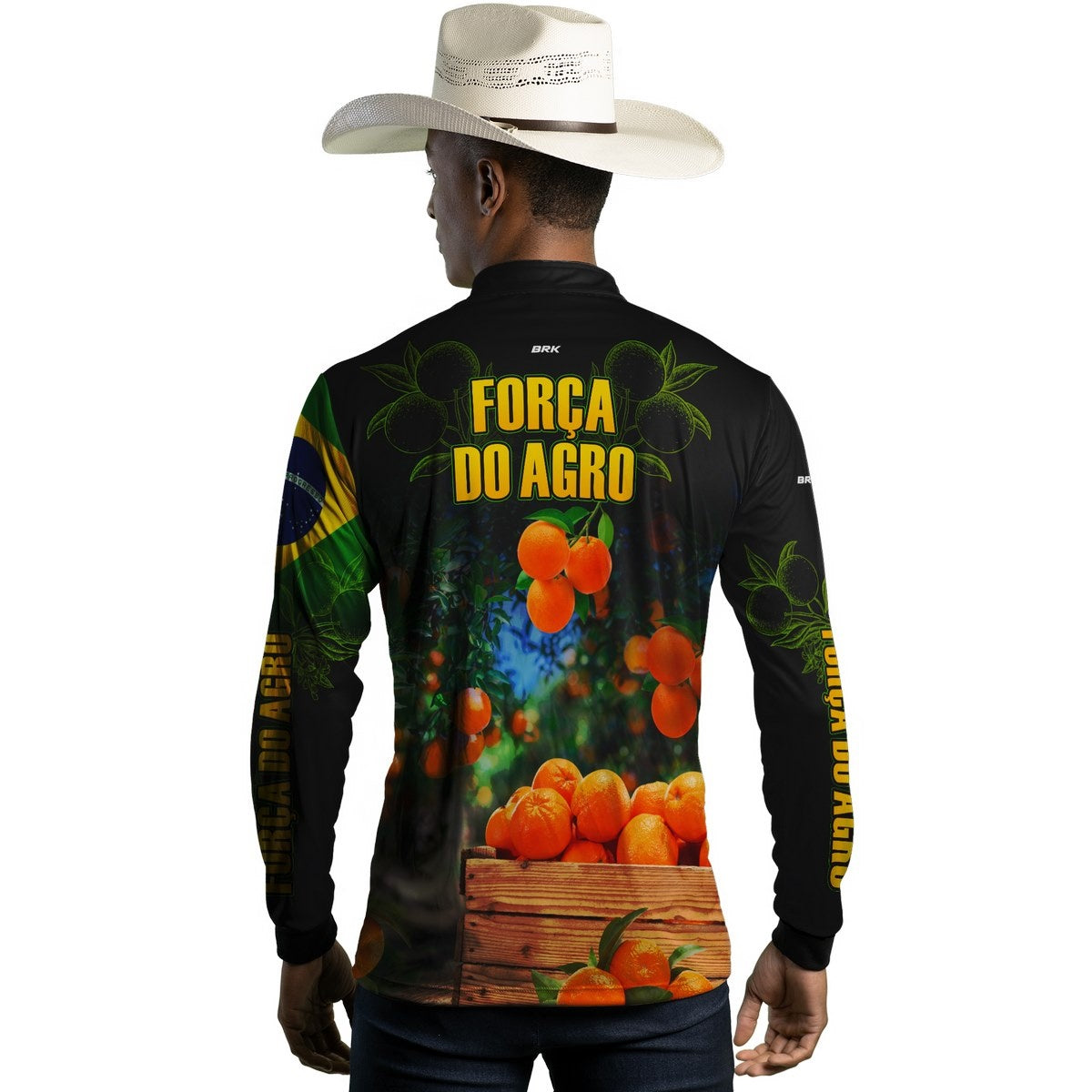 Camisa Agro Brk Cultivo Frutas Produtor de Laranja com Proteção UV50+ - BRK AGRO