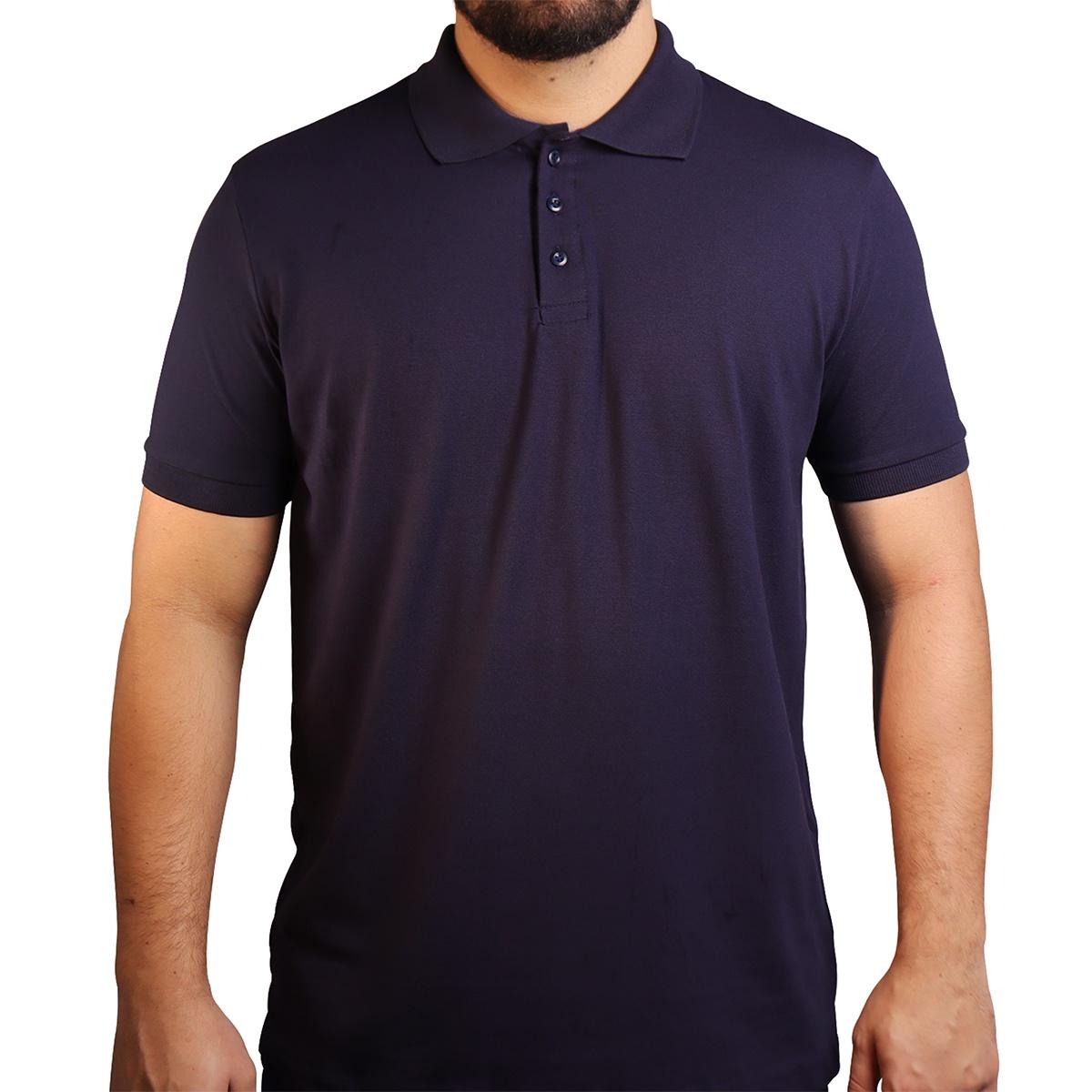Camisa Polo Piquet Pima Com Elastano Lisa Brk - Azul Marinho - Brk Agro