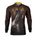 Camisa Agro Brk Marrom e Preto Mangalarga com UV50+ - BRK AGRO