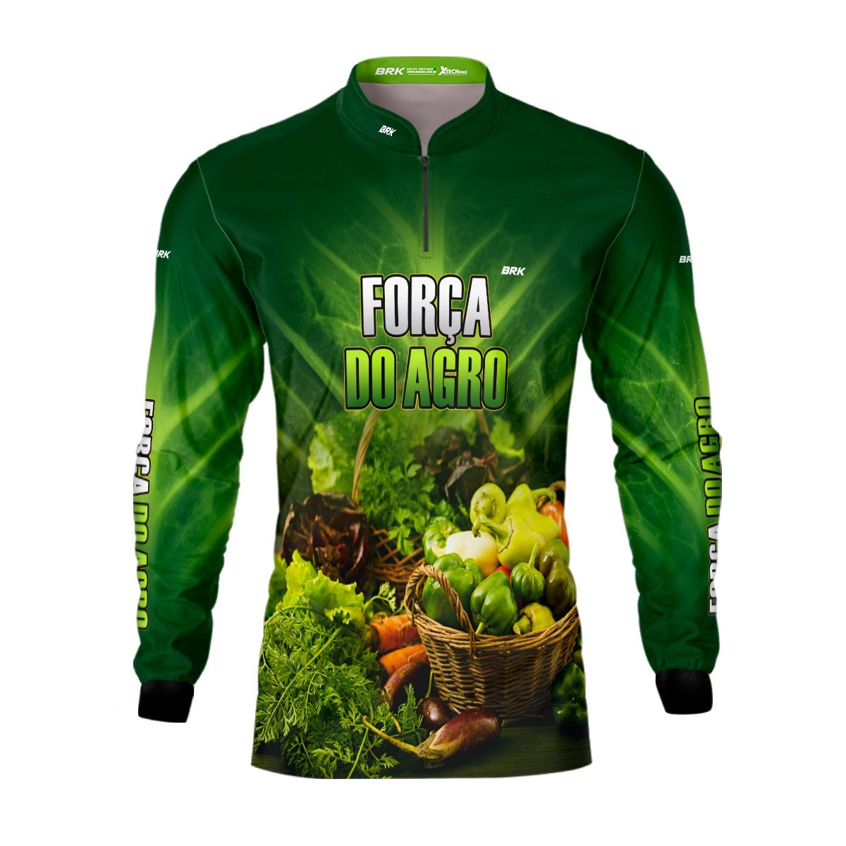 Camisa Agro Brk A Força do Agro Produtor de Hortaliças com UV50+ - Brk Agro