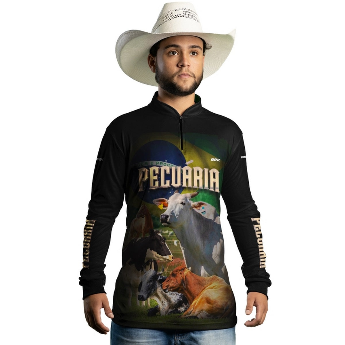 Camisa Agro Brk Pecuária com Proteção Solar UV50+ - BRK AGRO