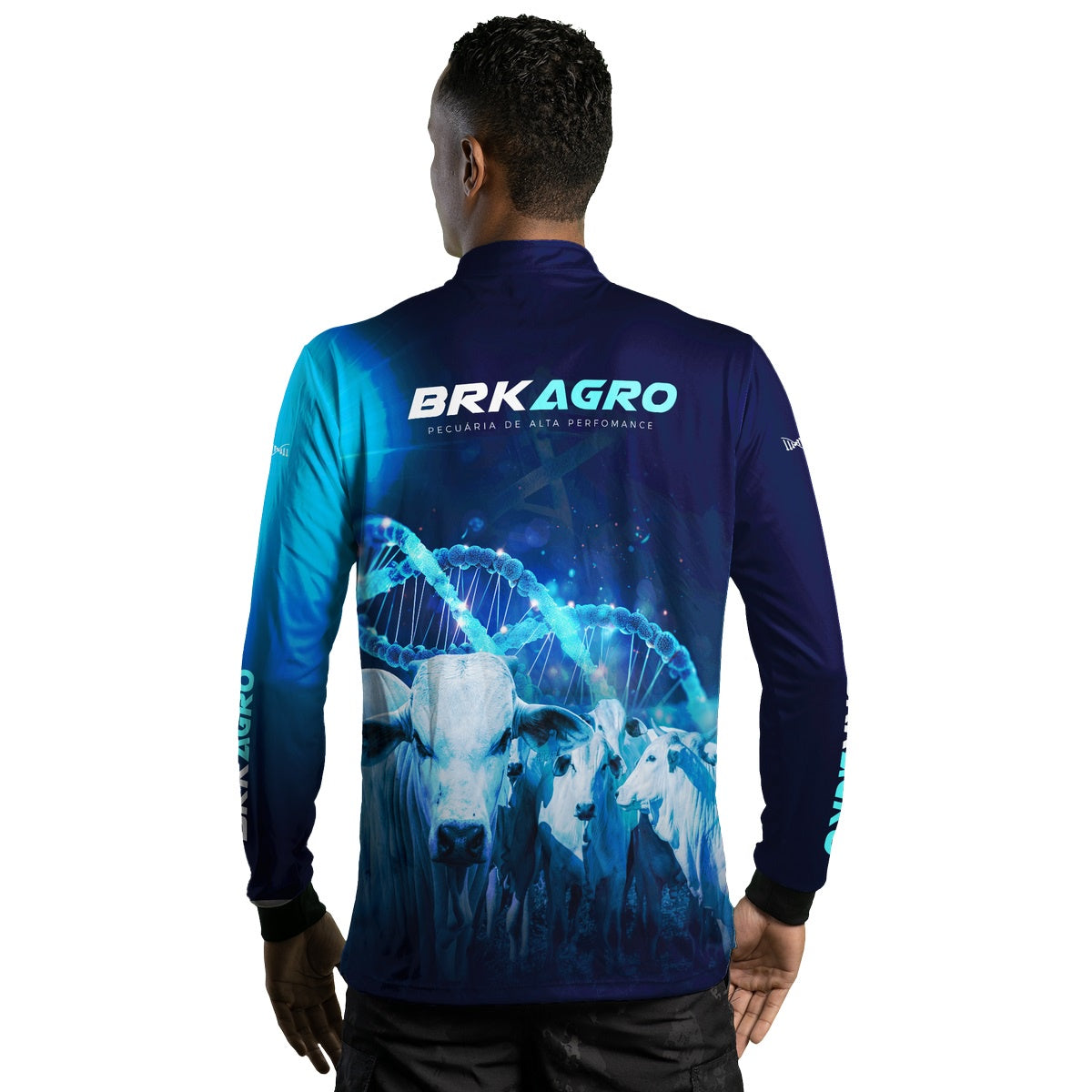 Camisa Agro Brk Pecuária Melhoramento Genético com UV50+ - BRK AGRO