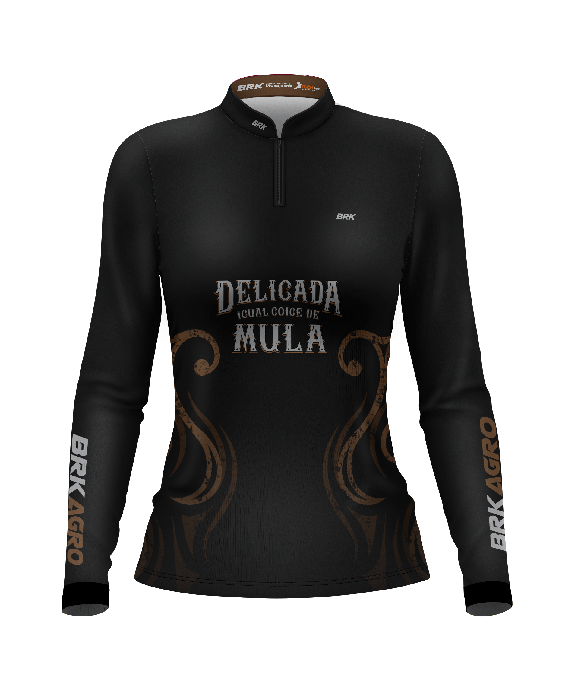 Camisa Agro Brk Feminina Delicada Igual Coice de Mula com UV50+ - BRK AGRO