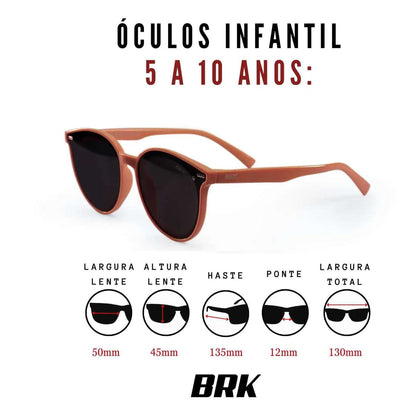 Óculos Infantil Brk 5 a 10 anos Flexível Polarizado - Brk Agro
