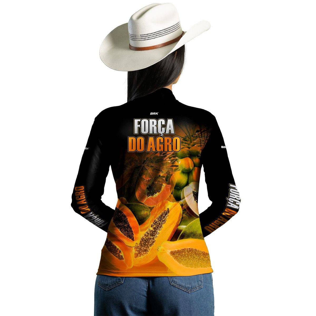Camisa Agro Brk A Força do Agro Produtor de Mamão com UV50+ - BRK AGRO