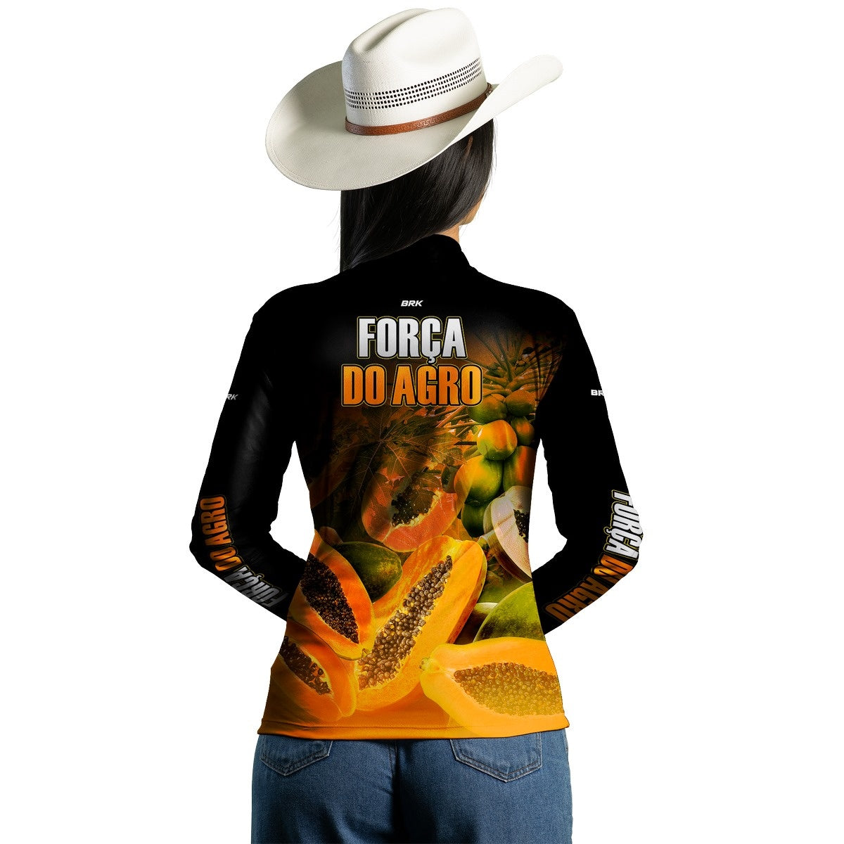 Camisa Agro Brk A Força do Agro Produtor de Mamão com UV50+ - BRK AGRO