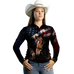 Camisa Feminina Agro Brk Quarto de Milha e Bandeira dos Estados Unidos com Proteção Solar UV50+ - Brk Agro