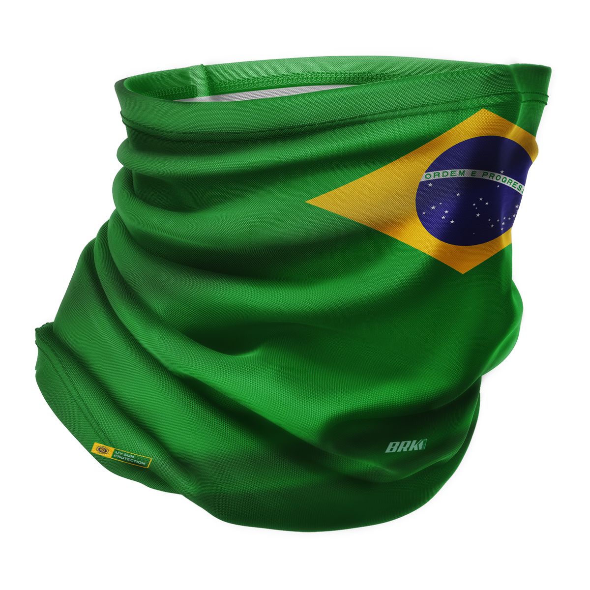 Bandana Balaclava Tubeneck Brk Brasil Verde com UV50+ - Brk Agro