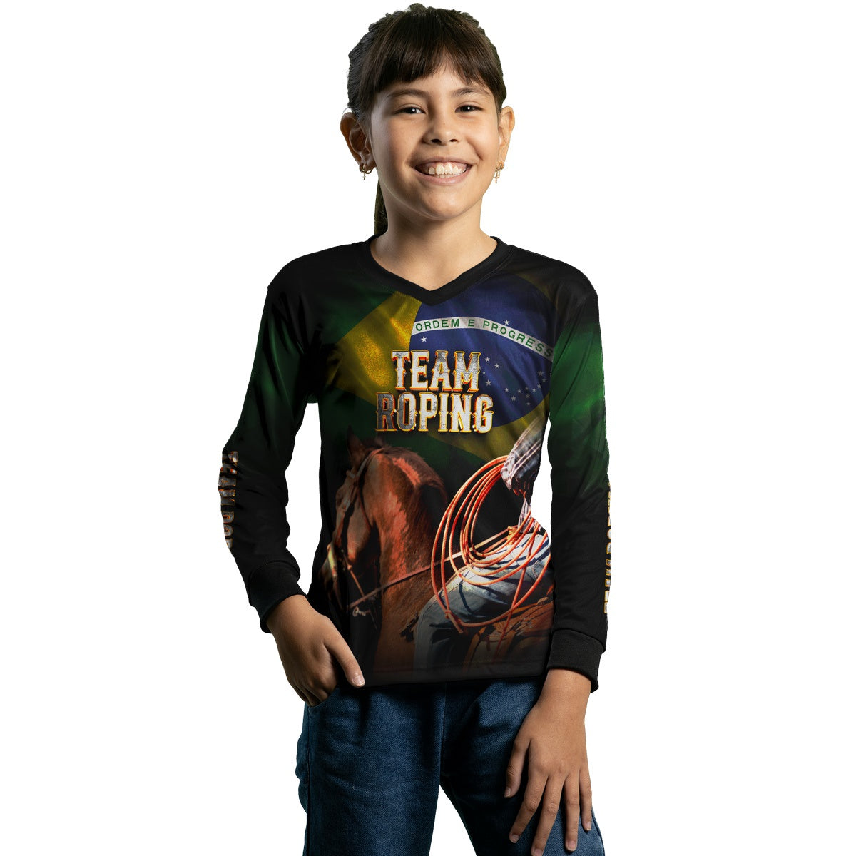 Camisa Agro Brk Team Roping Brasil 2 com UV50+ - BRK AGRO
