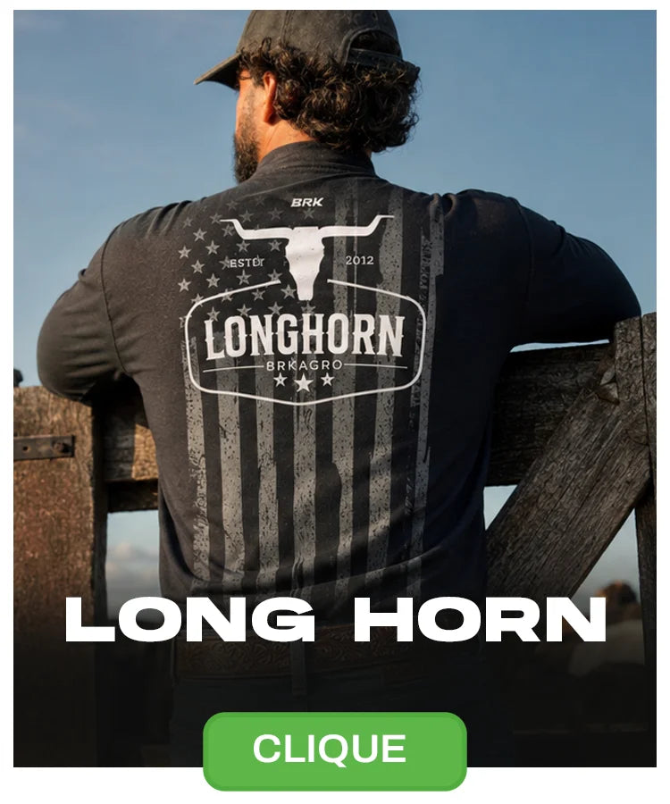 Camisa Agro Brk Camu Verde Long Horn com Proteção Solar UV50+ - Brk Agro
