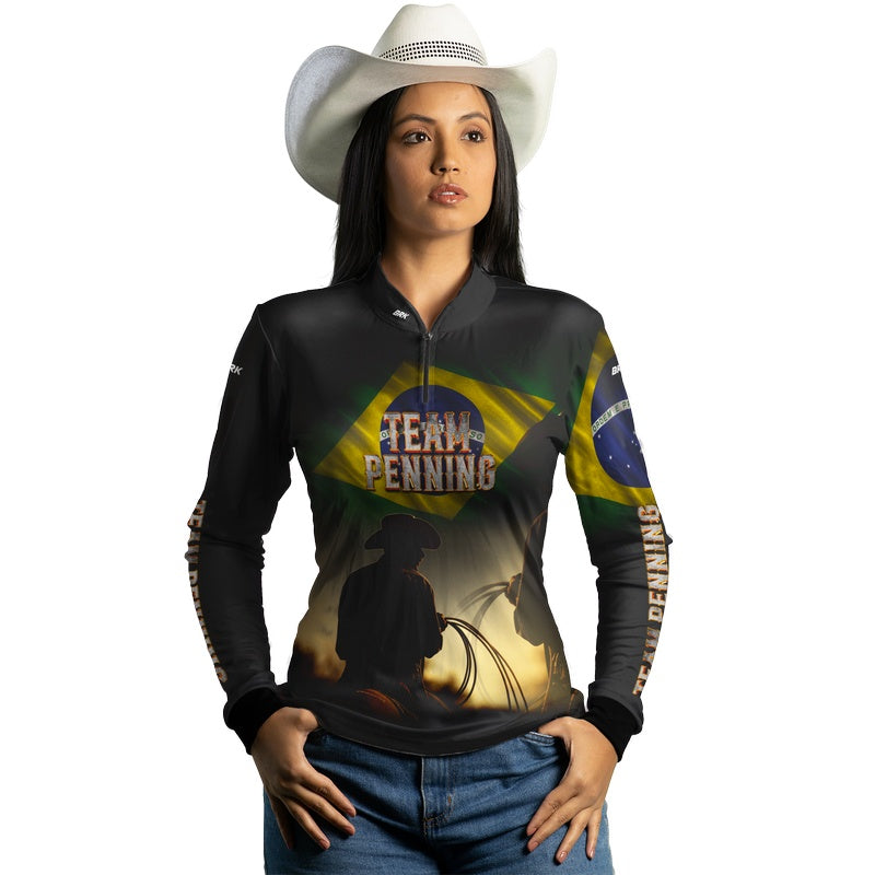 Camisa Agro Brk TEAM PENNING Brasil Com Proteção UV50+ - BRK AGRO