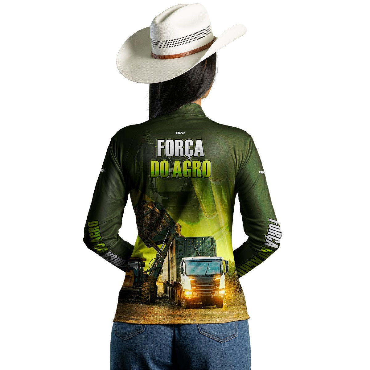 Camisa Agro Brk A Força do Agro Caminhão de Cana com Proteção Solar UV50+ - Brk Agro
