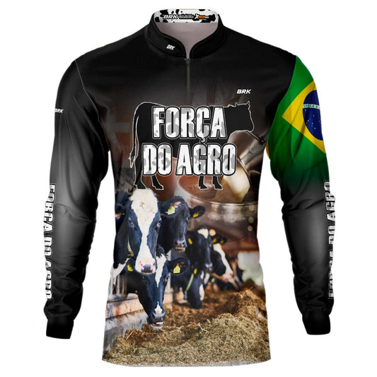 Camisa Agro Brk Produtor de Leite com Proteção Solar UV50+ - Brk Agro