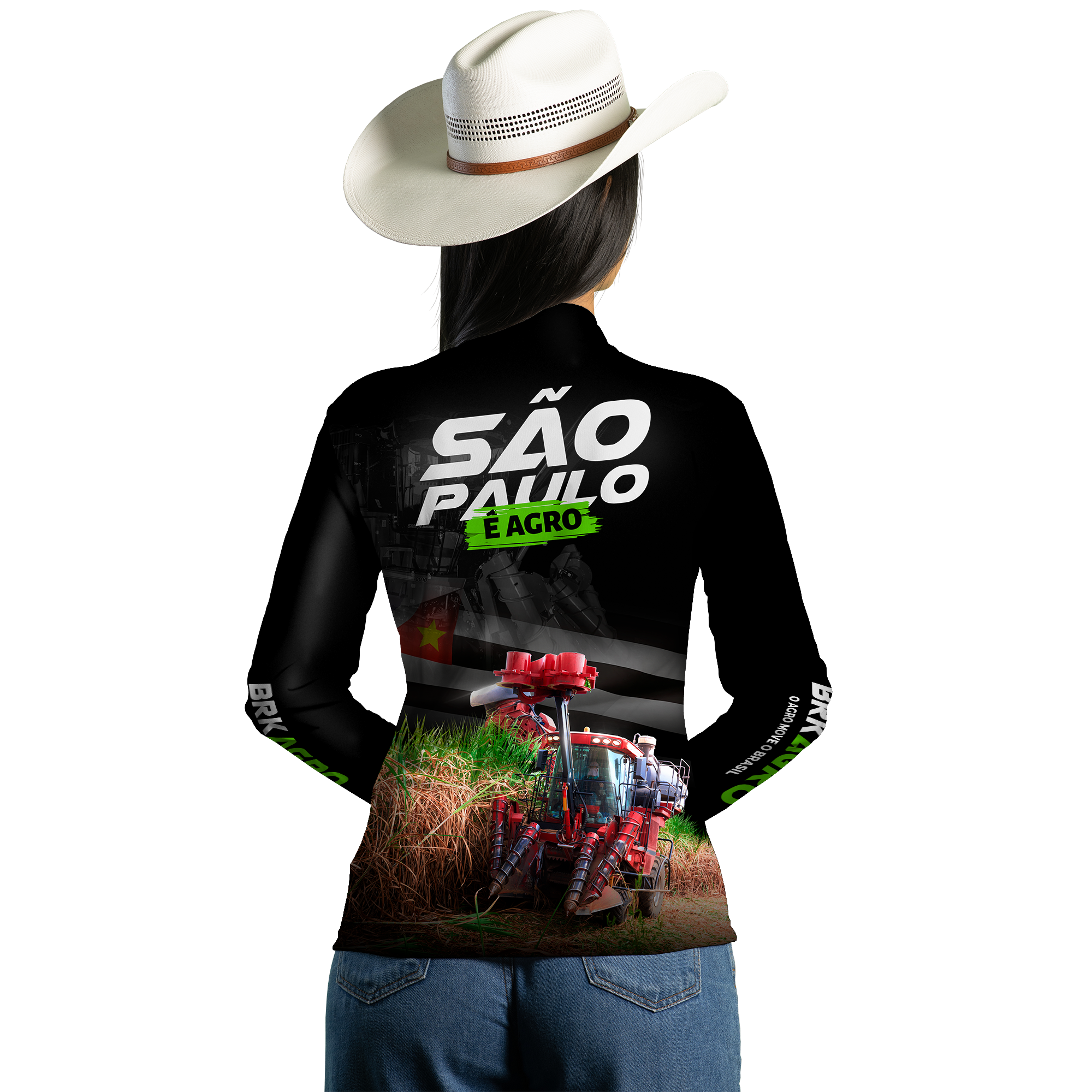 Camisa Agro Brk São Paulo Cana de Açúcar com Proteção Solar UV50+ - BRK AGRO