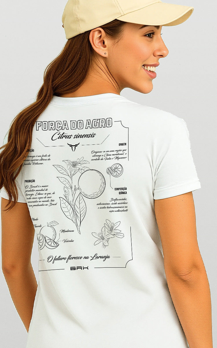 Camiseta Básica de Algodão Brk Científica Laranja - Brk Agro