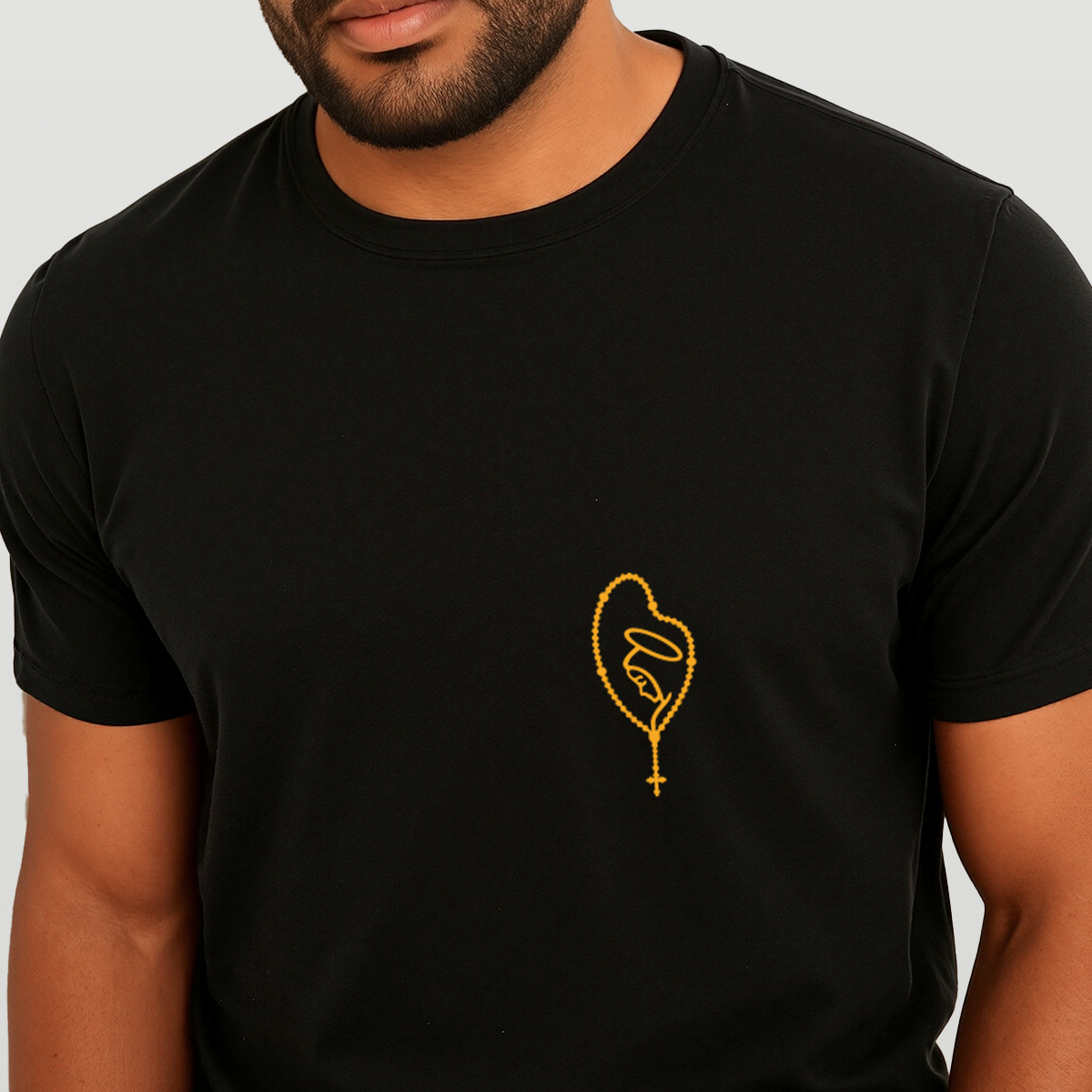 Camiseta Agro Brk Mãe Aparecida Rogai por Nós com Algodão Premium