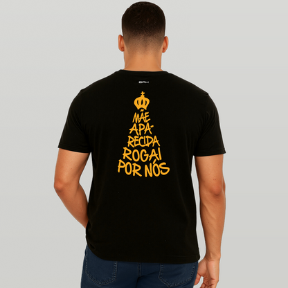Camiseta Agro Brk Mãe Aparecida Rogai por Nós com Algodão Premium