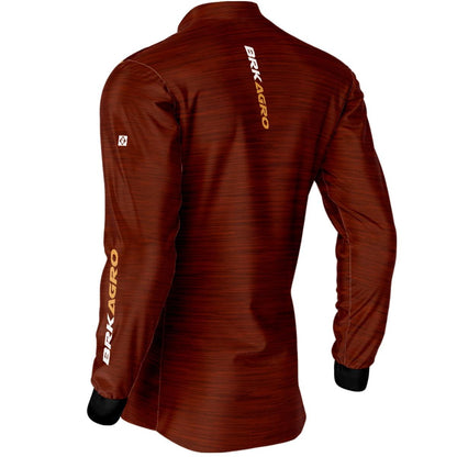 Camisa Agro Brk Mescla Marrom Yellowstone com Proteção Solar UV50+ Envio Imediato - Brk Agro