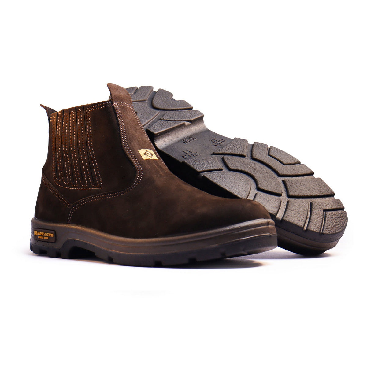 Kit Sistema é Bruto: Camisa Máquina Retroescavadeira + Botina Marrom Agro Brk