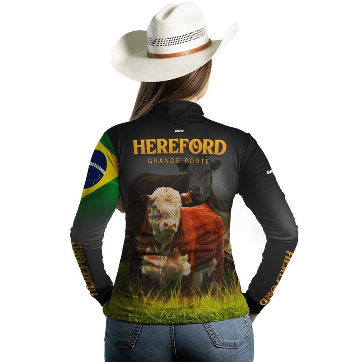 Camisa Agro Brk Raça Hereford com Proteção Solar UV50+ - BRK AGRO