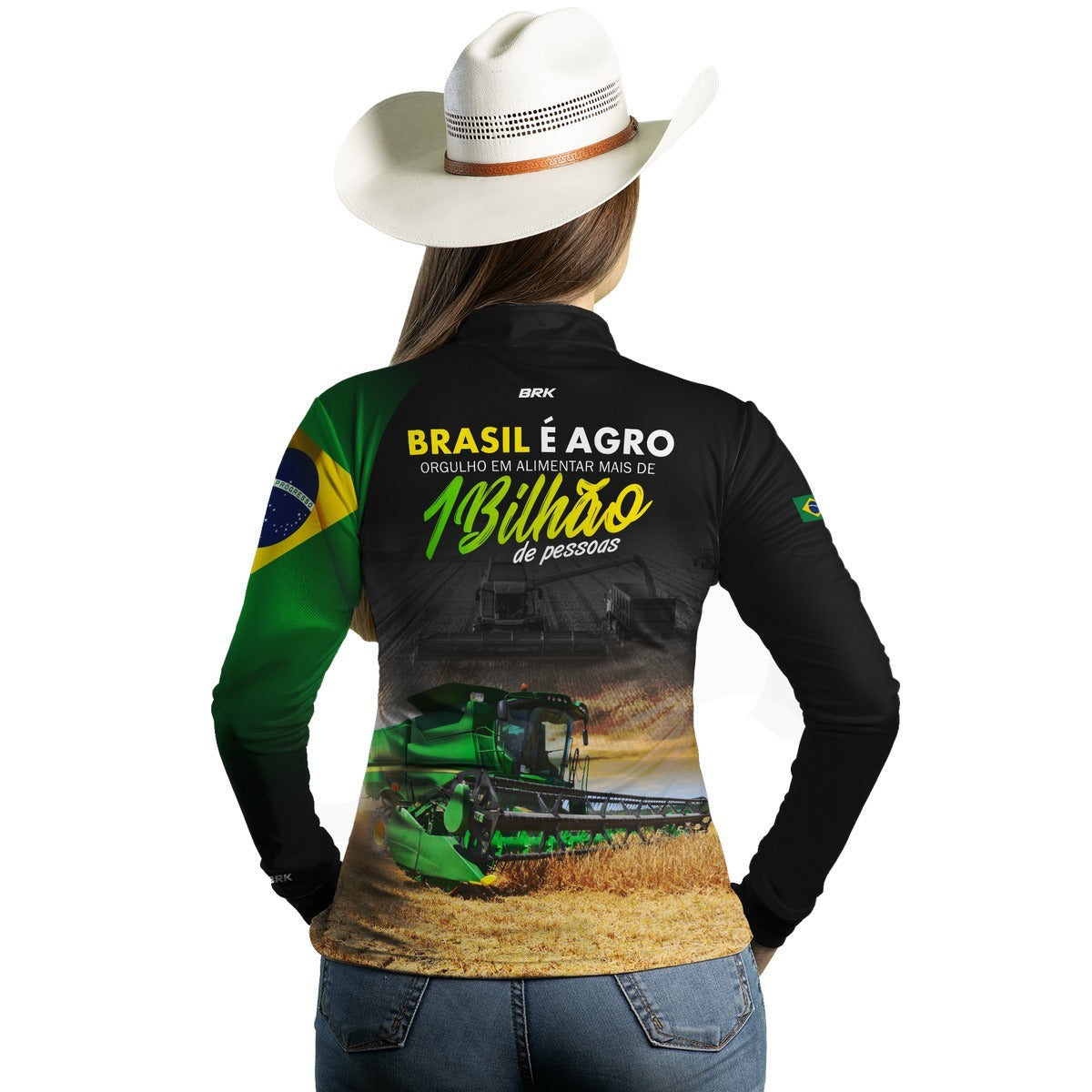 Camisa Agro Feminina Brk Agro é Bilhão com Proteção Solar UV50+ - Brk Agro