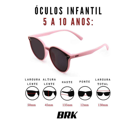Óculos Infantil Brk 5 a 10 anos Flexível Polarizado - Brk Agro