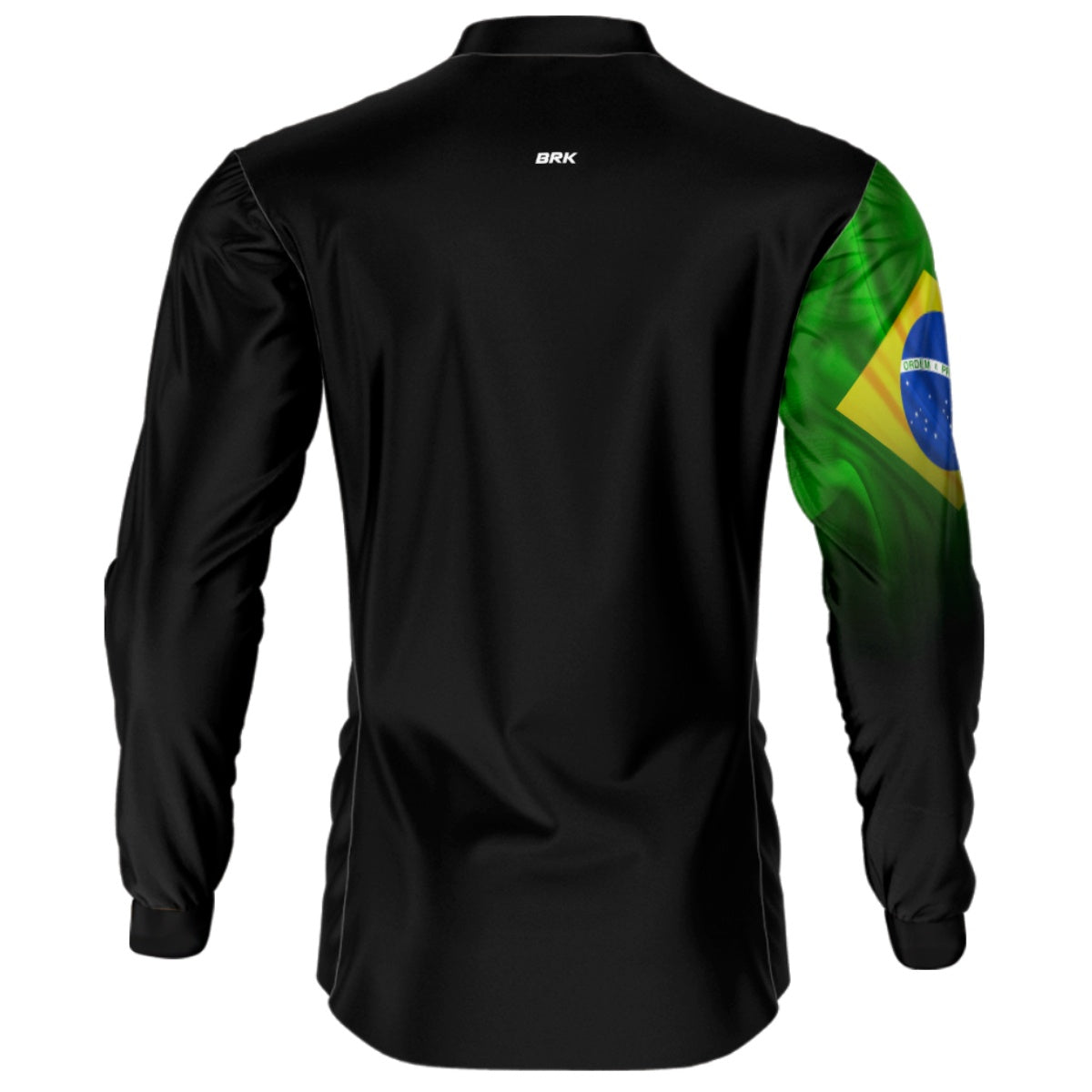 Camisa Agro Brk Preta Bandeira do Brasil com UV50+ - BRK AGRO