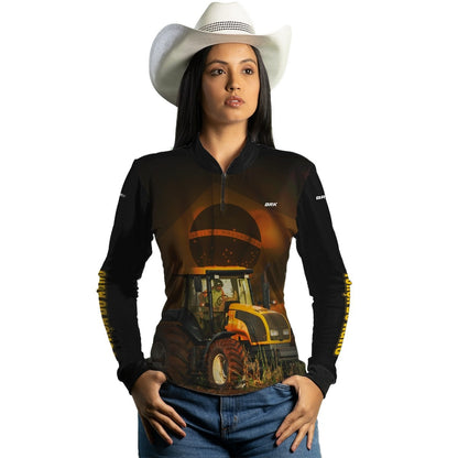 Camisa Agro Brk Trator Amarelo Bandeira do Brasil com Proteção Solar UV50+ - Brk Agro