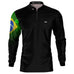 Camisa Agro Brk Preta Bandeira do Brasil com UV50+ - BRK AGRO