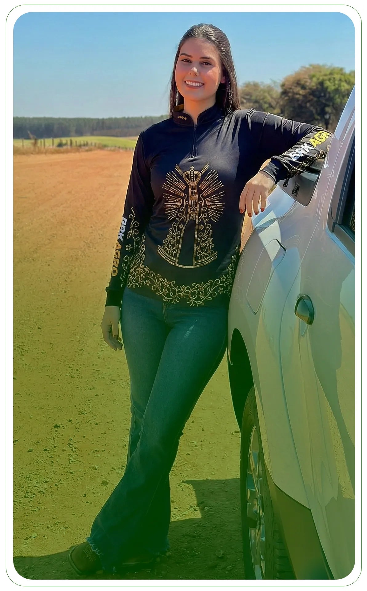 Camisa Agro Brk Eu Sou do Agro jesus no Calvário com Proteção UV50+ - Brk Agro