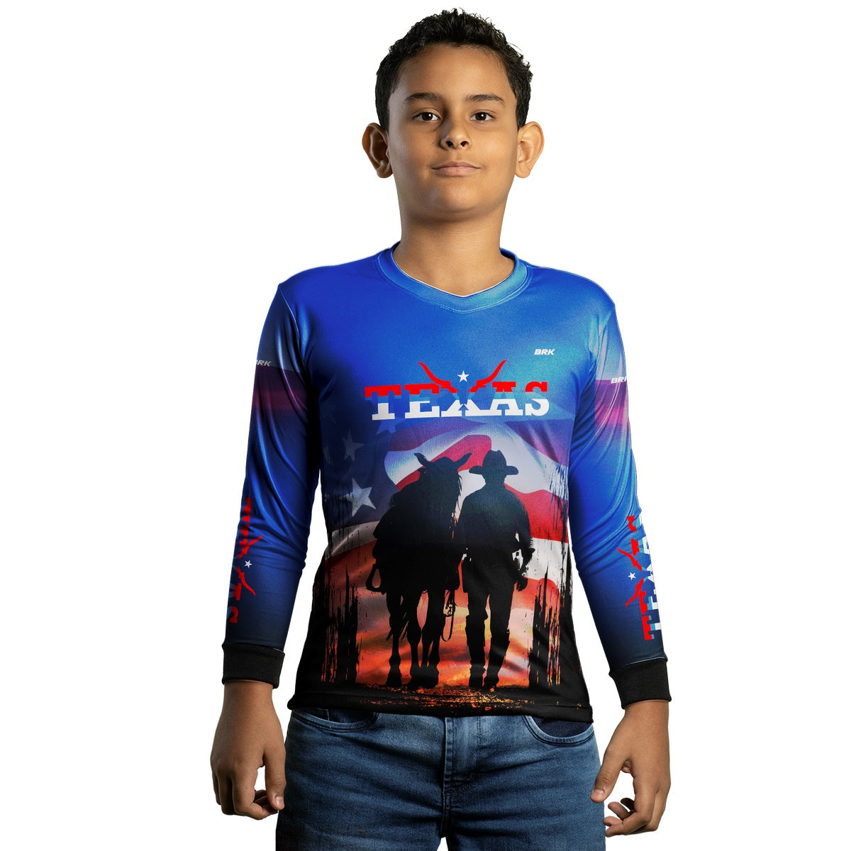 Camisa Agro Brk Azul Texano com Proteção Solar UV50+ - BRK AGRO