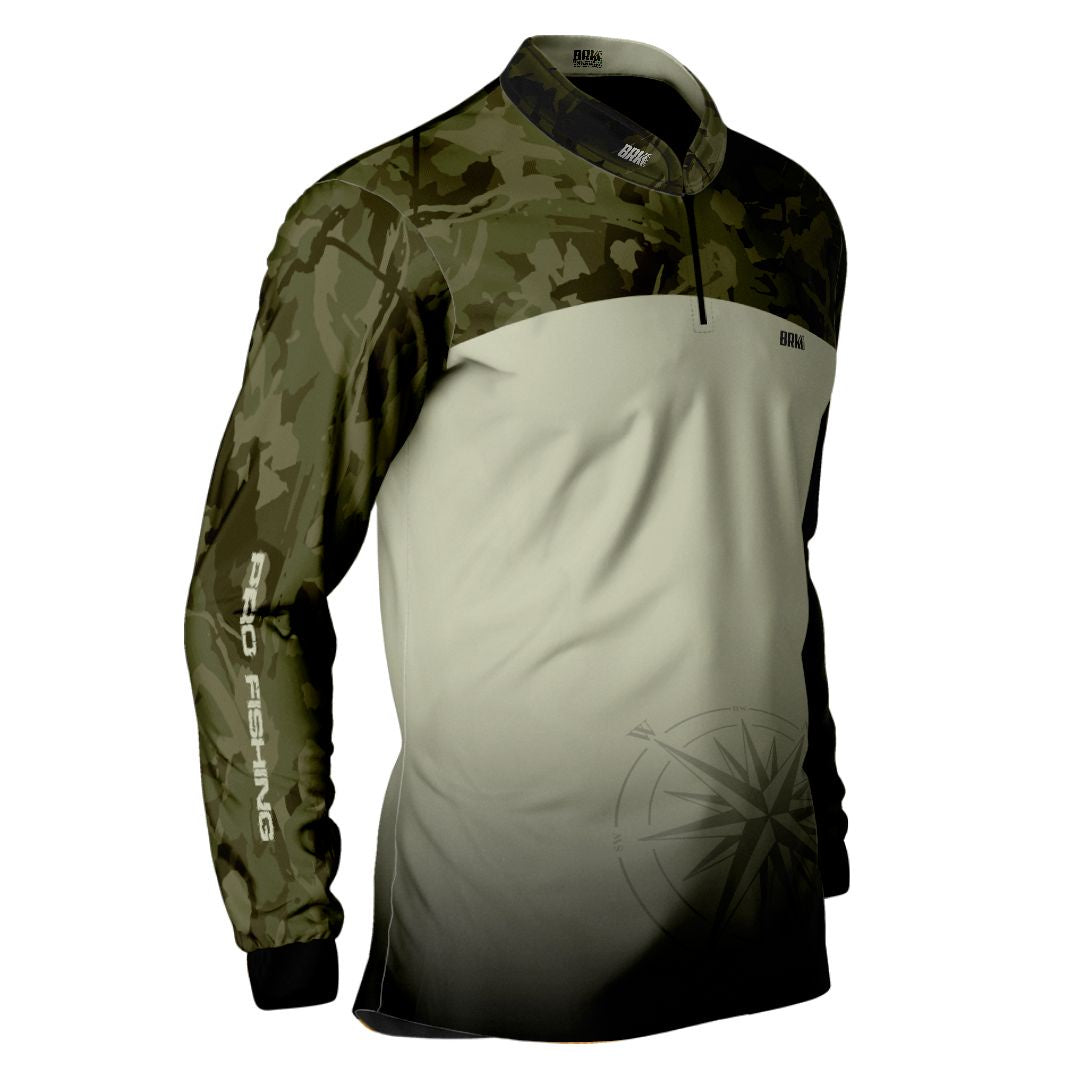 Camisa de Pesca Brk Compass Camuflado com Proteção Solar UV50+ - Brk Agro