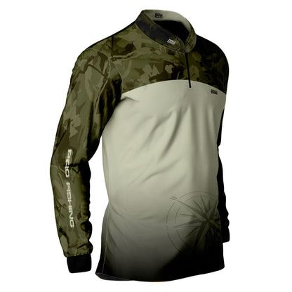 Camisa de Pesca Brk Compass Camuflado com Proteção Solar UV50+ - Brk Agro