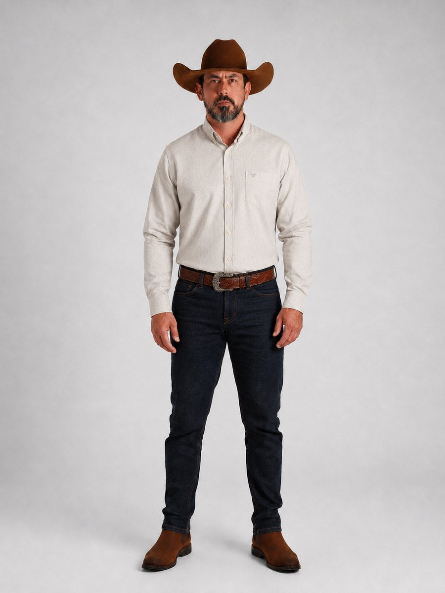 Camisa BRK M/L Classic Bege