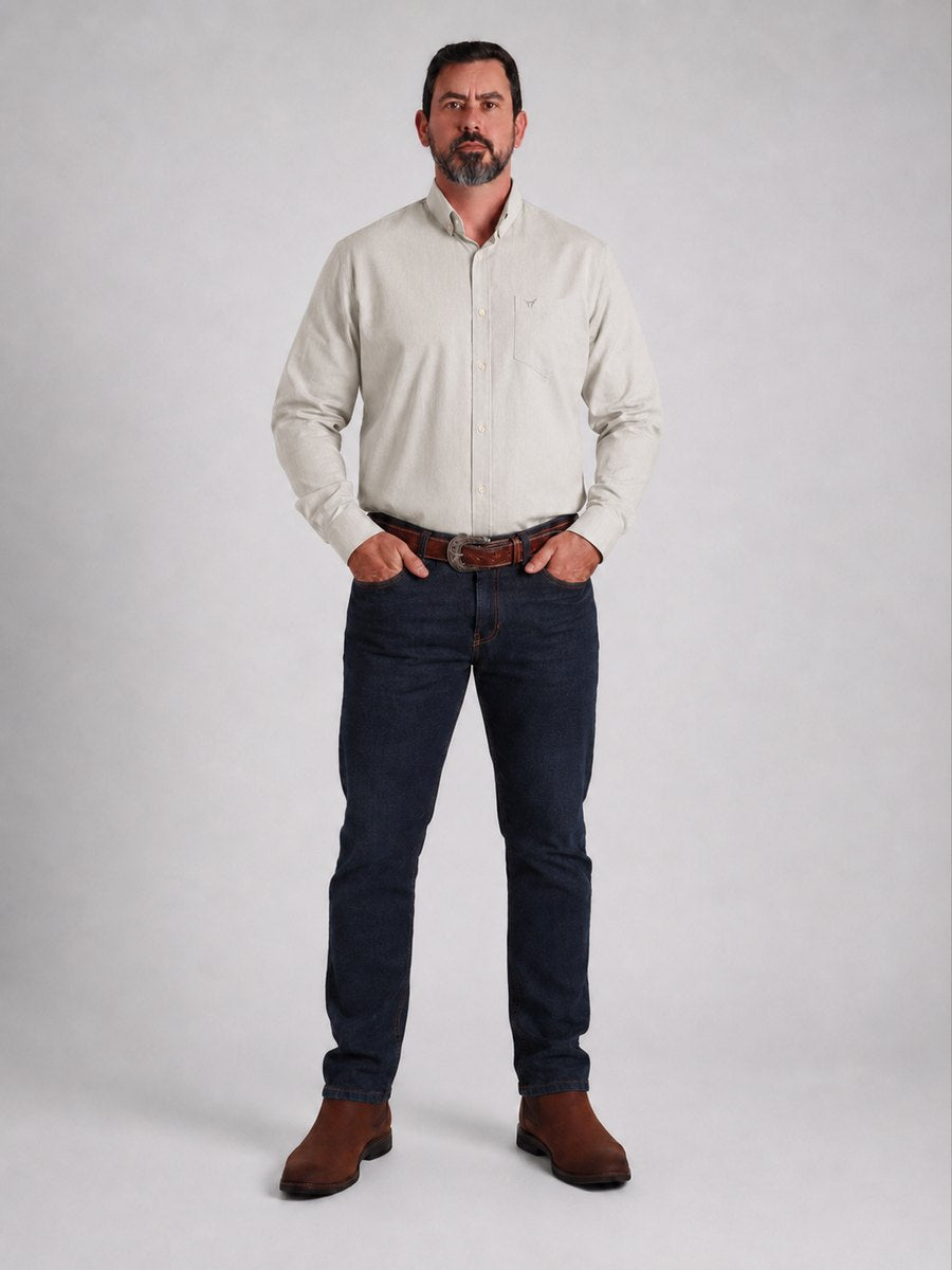 Camisa BRK M/L Classic Bege