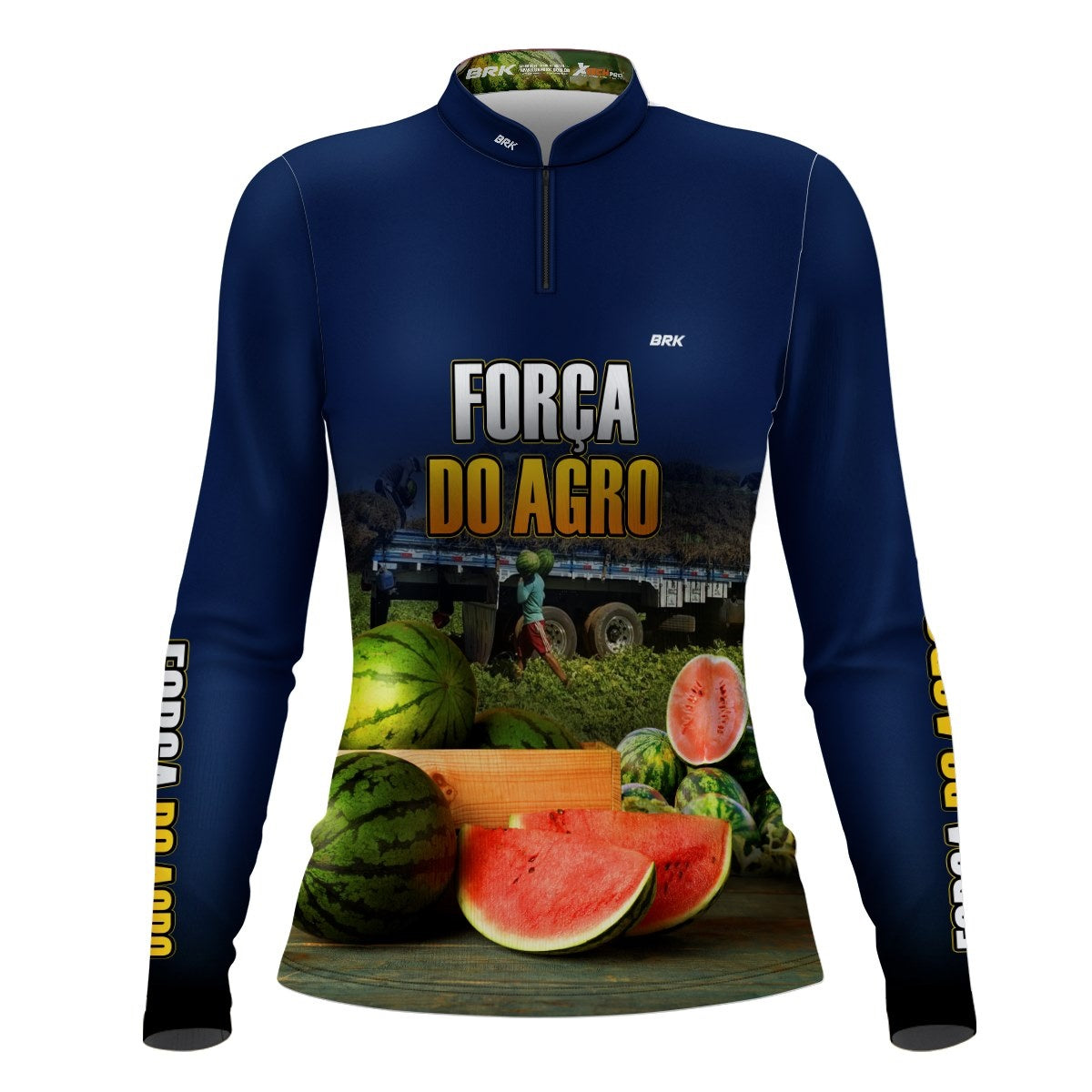 Camisa Agro Brk A Força do Agro Produtor de Melancia com UV50+ - BRK AGRO