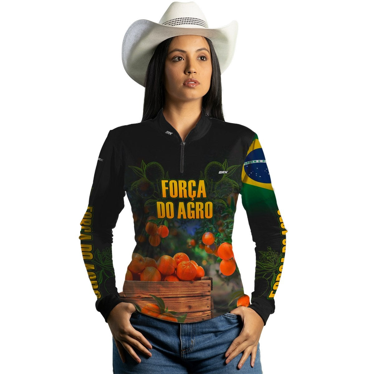 Camisa Agro Brk Cultivo Frutas Produtor de Laranja com Proteção UV50+ - BRK AGRO