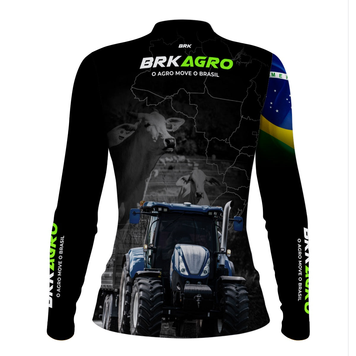 Camisa Feminina Agro Brk O Agro Move o Brasil com UV50+ - Brk Agro